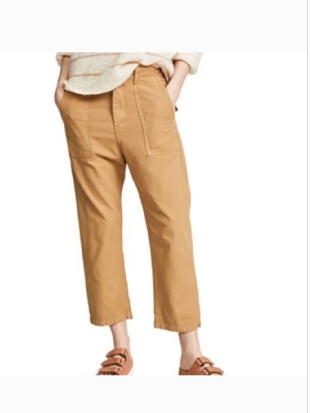The Great. The Ranger Canvas Pants in Safflower Tan Sz 24